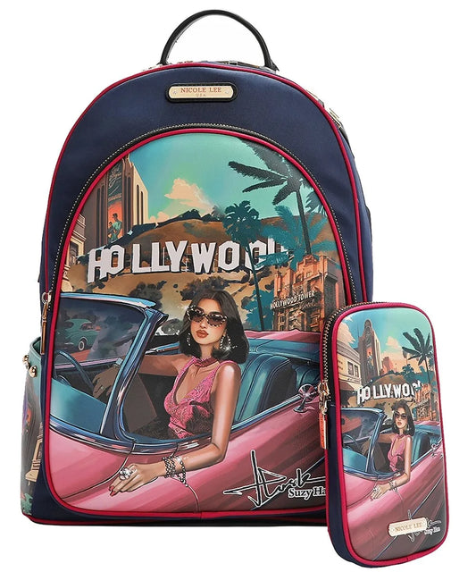 Nicole Lee USA Laptop Backpack With Usb Charging Port HOLLYWOOD DRIVE 4 Easy Apparels