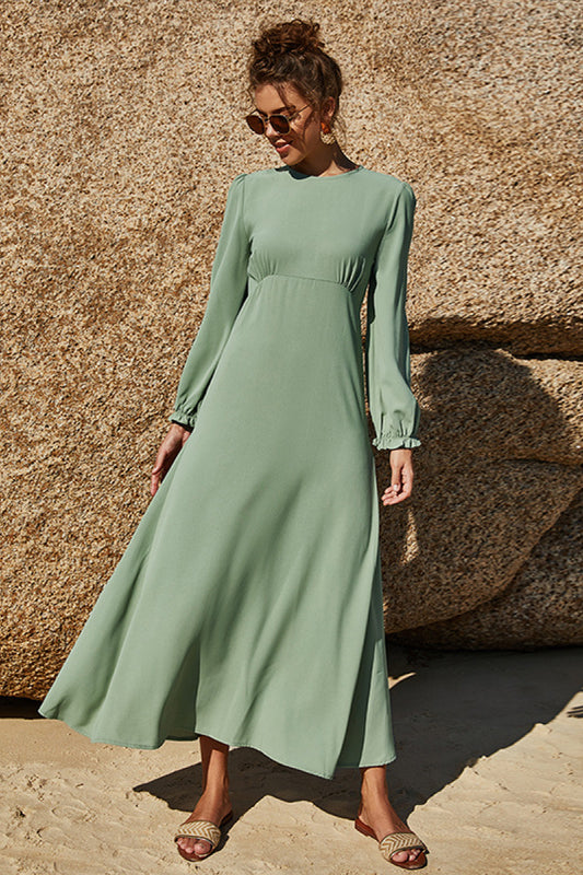 Puff Sleeve Flounce Dress Easy Apparels