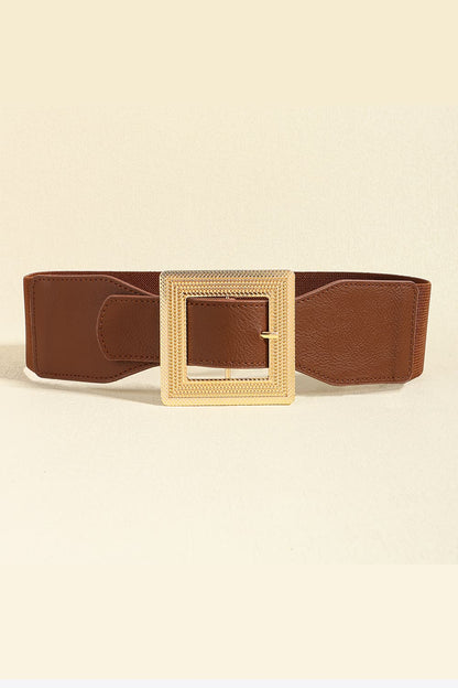 PU Leather Belt Brown One Size Easy Apparels