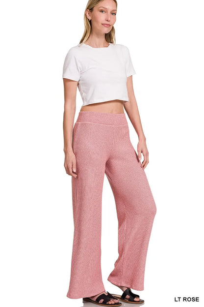 Zenana Sweater Boxy Top & Long Pants Set Easy Apparels