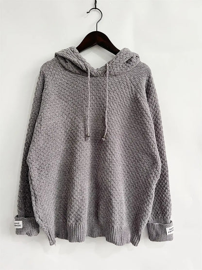 Drawstring Long Sleeve Hooded Sweater Easy Apparels