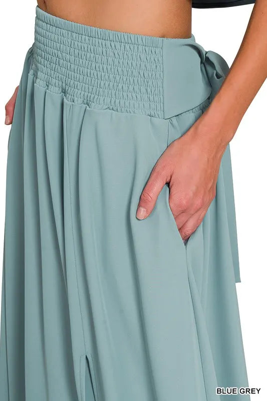 Zenana Heavy Woven Span Crop Tee & Skirt Set Easy Apparels