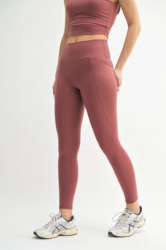 MONO B Venice Cloud Light Sculpt High-Waisted Leggings Easy Apparels