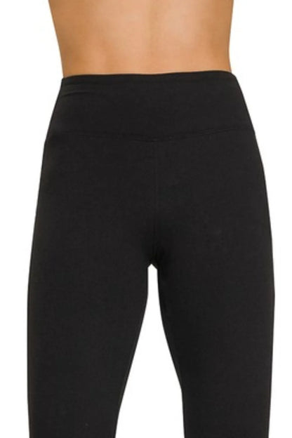 Zenana Microfiber Waistband Leggings Easy Apparels
