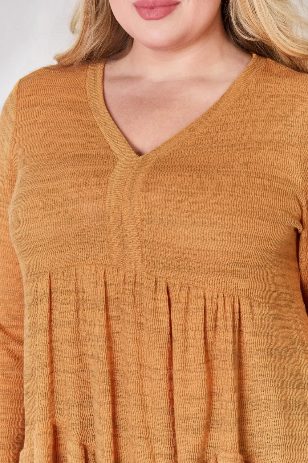 Trendsi Hailey & Co Full Size V-Neck Flounce Sleeve Blouse