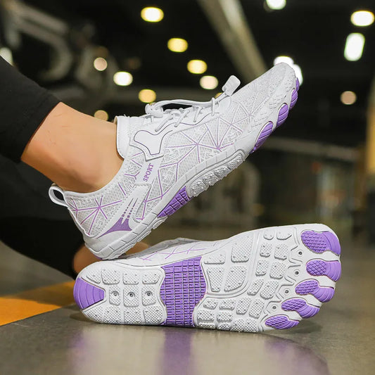 Elastic Lock Laces Mesh Contrast Breathable Athletic Easy Apparels