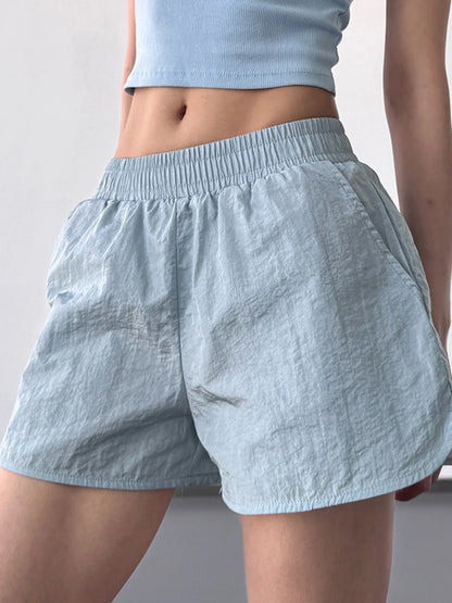 Elastic Waist Active Shorts Easy Apparels