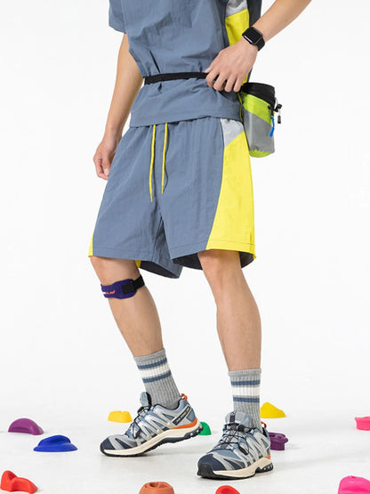 Men's Drawstring Color Block Shorts Easy Apparels