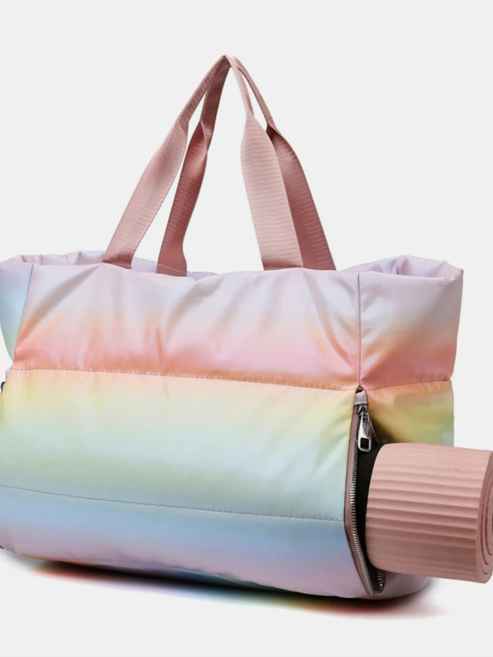 Gradient Quilted Travel Bag with Side Zippers Easy Apparels