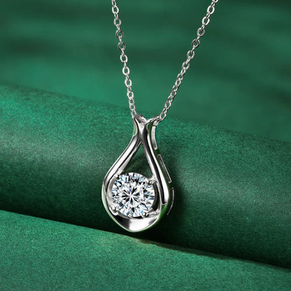 2 Carat Moissanite 925 Sterling Silver Pendant Necklace Easy Apparels