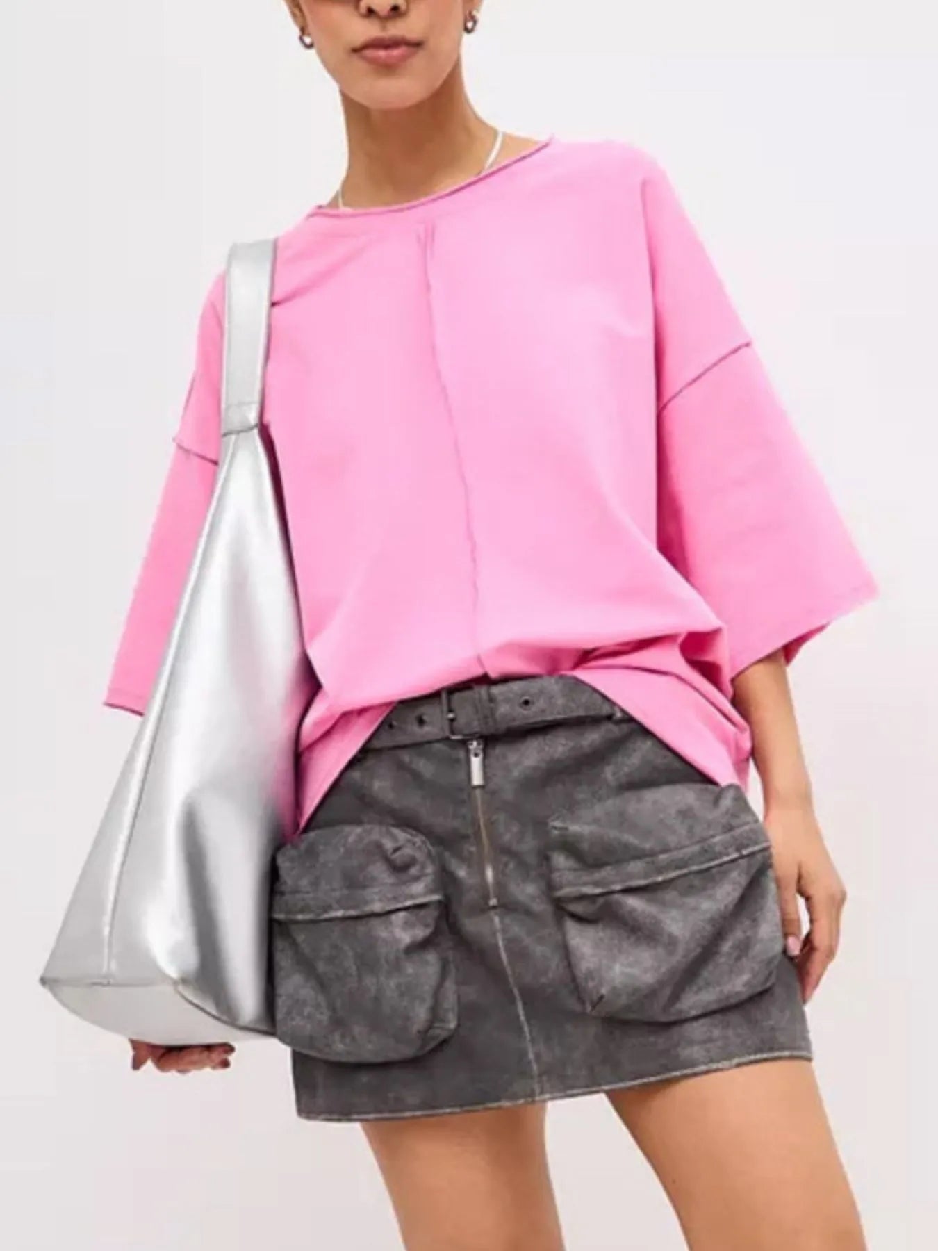 Trendsi Round Neck Half Sleeve T-Shirt