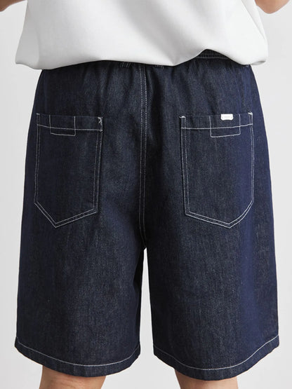 Men's Plus Size Pocketed Denim Shorts Easy Apparels