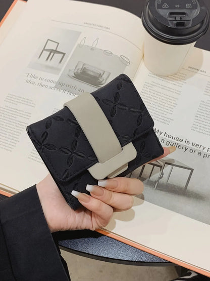 PU Leather Wallet Black One Size Easy Apparels