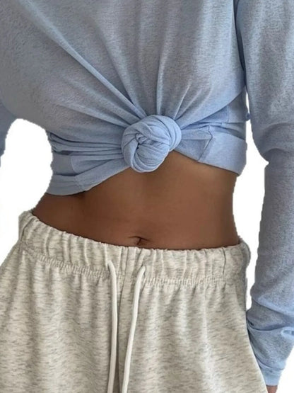 Trendsi Knotted Long Sleeve T-Shirt
