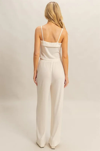 HYFVE Rib Knit Cami Top and Pants Set Easy Apparels