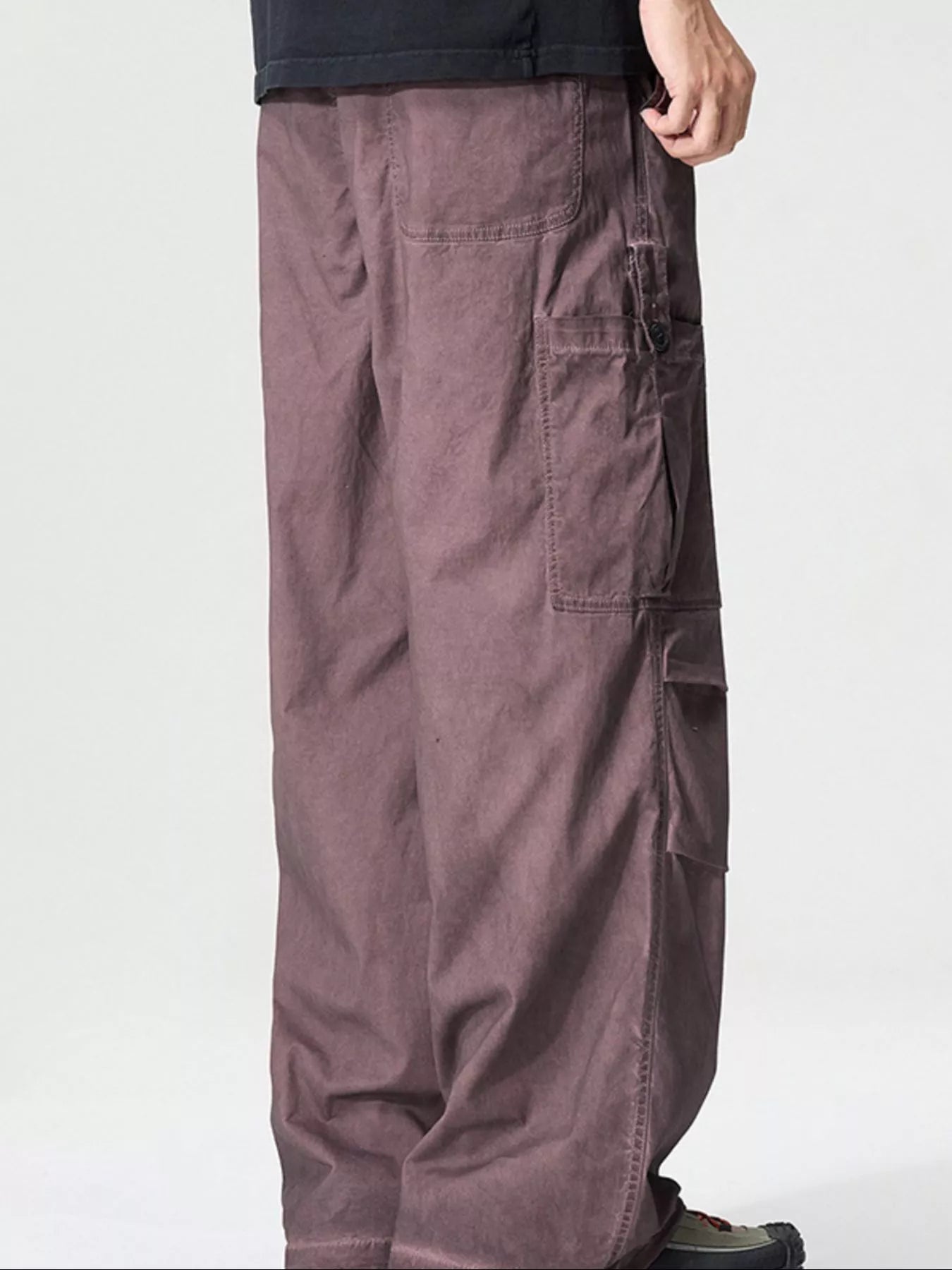 Men's Full Size Wide Leg Cargo Pants Plus Size Easy Apparels