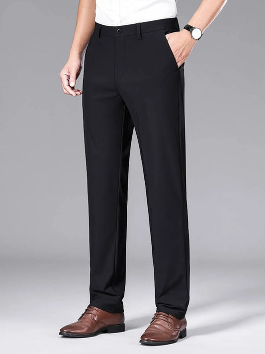 Men's Slim Fit Casual Pants Black Easy Apparels
