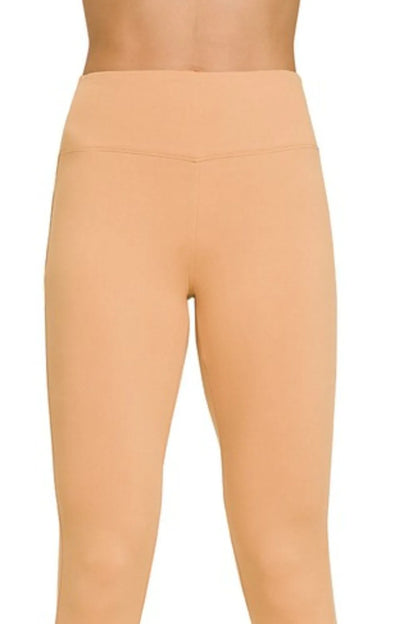 Zenana Microfiber Waistband Leggings Easy Apparels