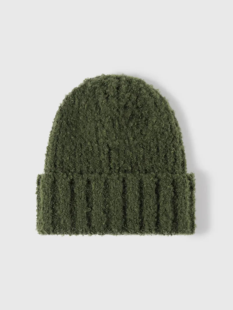 Thermal Teddy Knit Hat Green One Size Easy Apparels