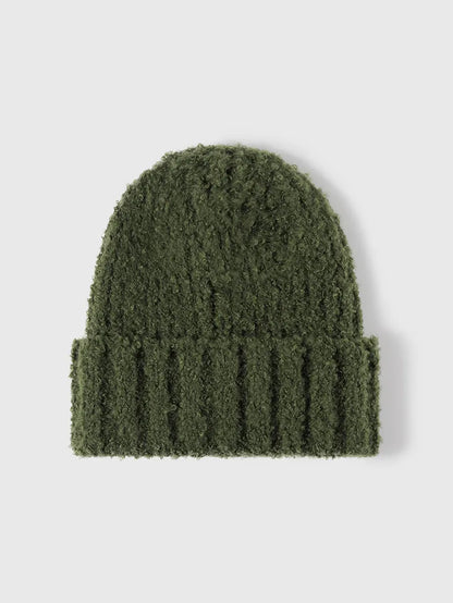 Thermal Teddy Knit Hat Green One Size Easy Apparels
