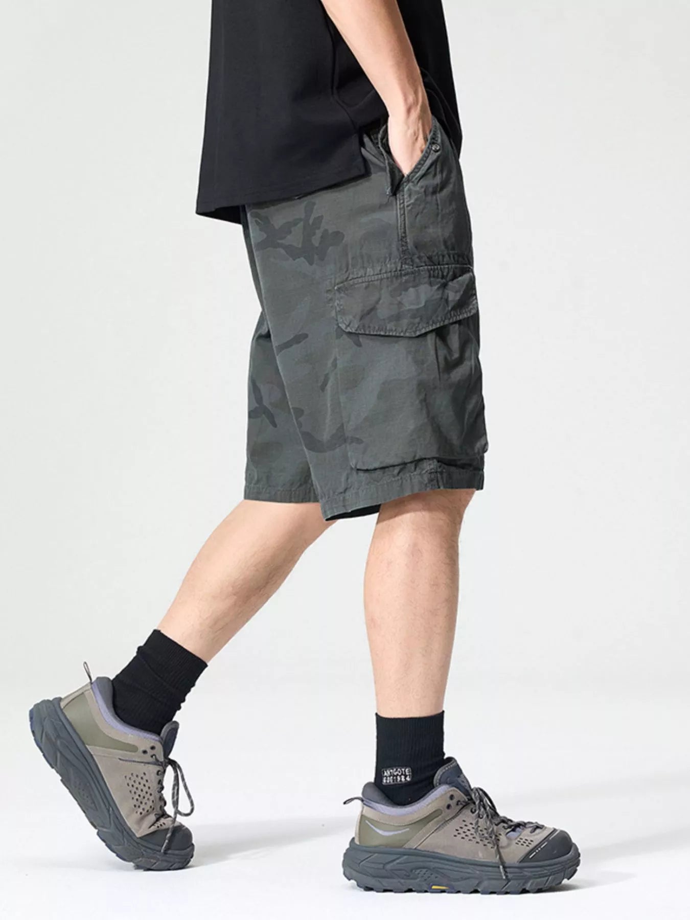 Men's Full Size Drawstring Cargo Shorts Plus Size Easy Apparels