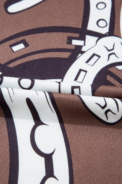 Trendsi Printed Round Neck Short Sleeve T-Shirt