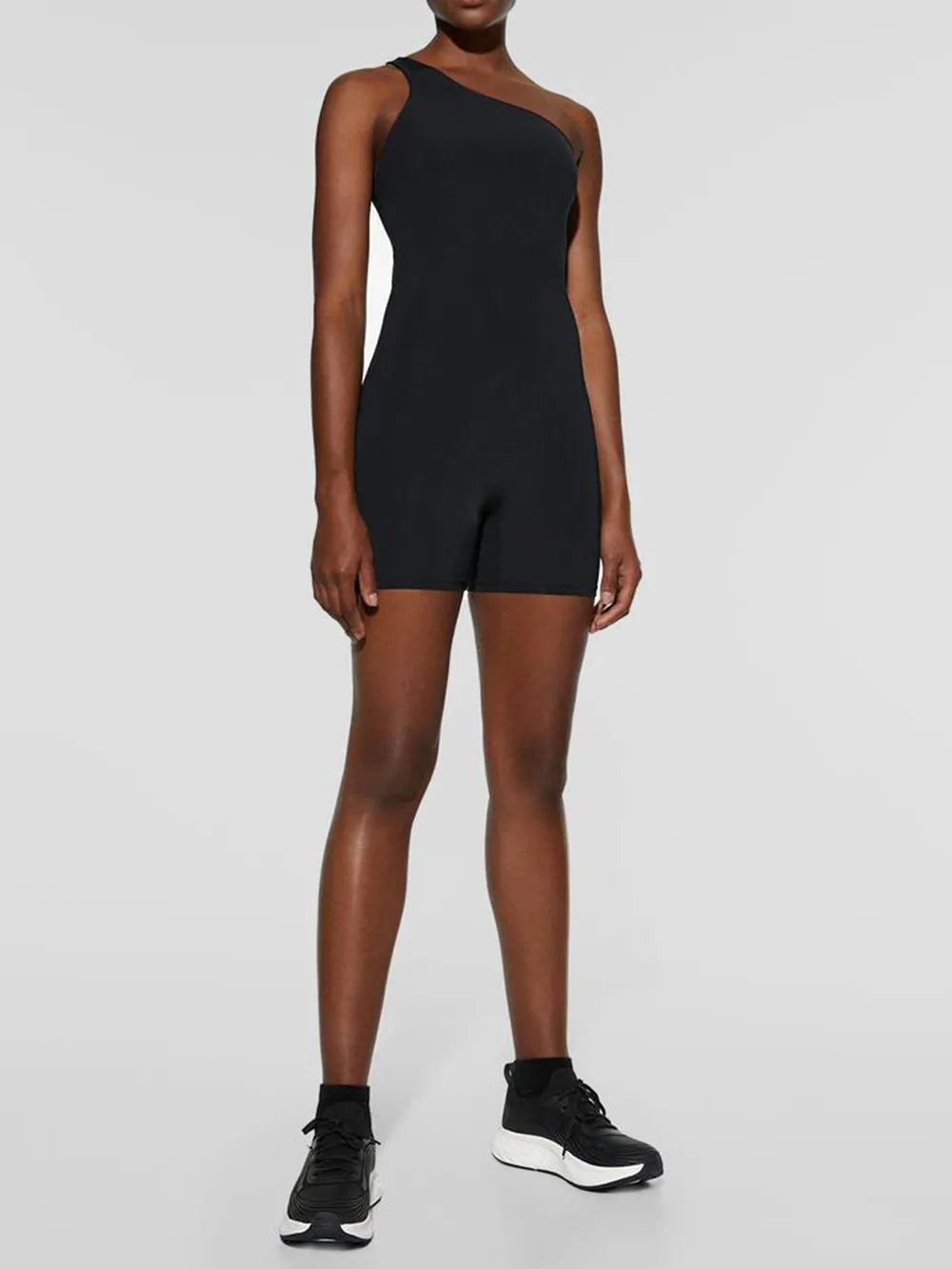 Single Shoulder Active Romper Easy Apparels