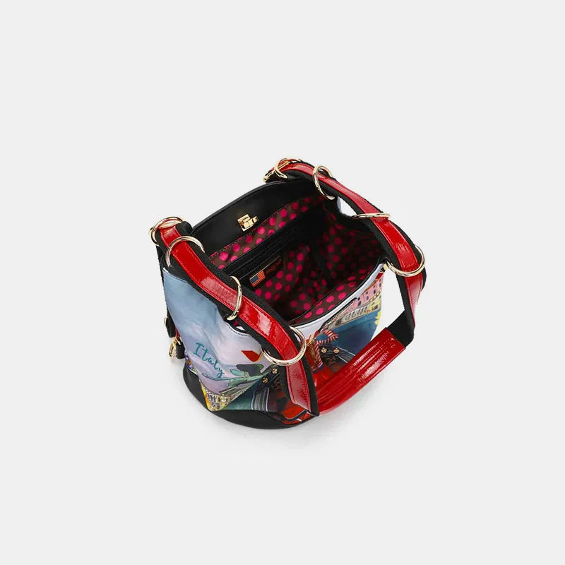 Nicole Lee USA Nylon Multifunctional Bucket Backpack Easy Apparels