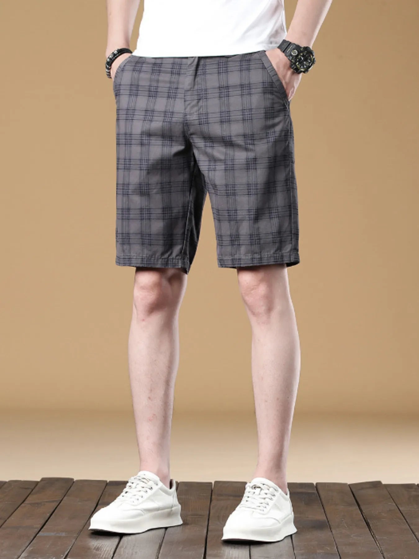 Men's Plaid Casual Shorts Easy Apparels
