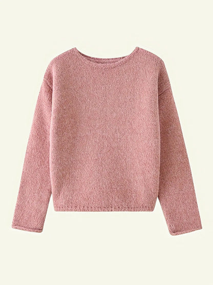 Trendsi Oversized Round Neck Long Sleeve Sweater