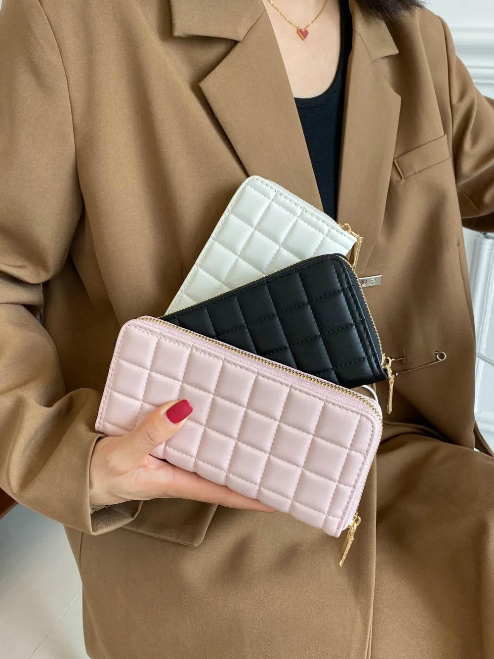 PU Leather Solid Color Wallet Easy Apparels