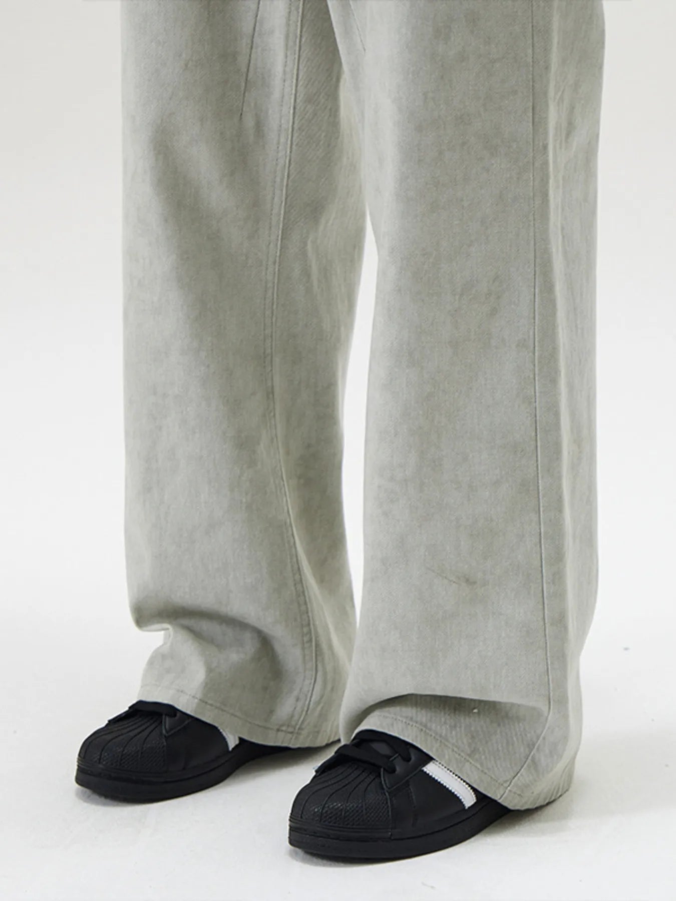 Men's Full Size Washed Wide Leg Pants Plus Size Easy Apparels