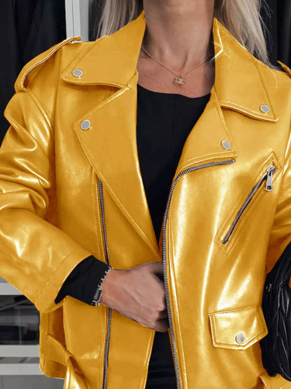 Full Size Zip Up Long Sleeve Jacket Plus Size Easy Apparels