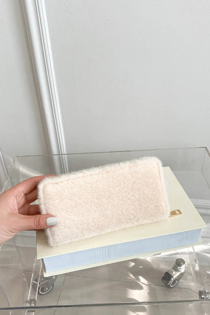 Solid Color Fluff Rectangle Wallet Easy Apparels