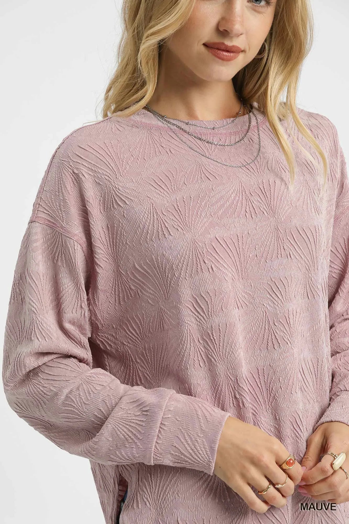 Trendsi Umgee Textured Knit Long Sleeve Top