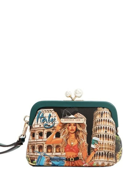 Nicole Lee USA Chelsea Pearl Kiss-Lock Coin Purse Easy Apparels
