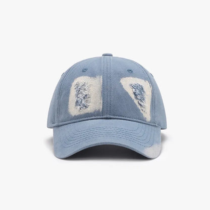Distressed Cotton Baseball Cap Light One Size Easy Apparels