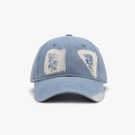 Distressed Cotton Baseball Cap Light One Size Easy Apparels