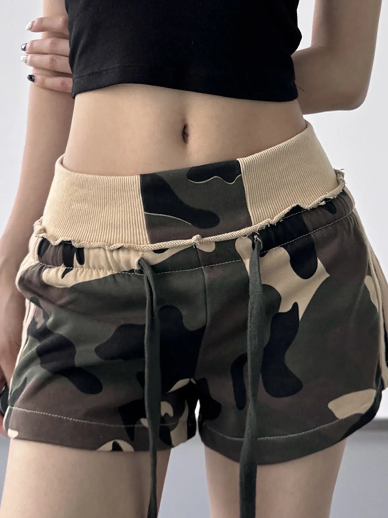 Camouflage Drawstring Shorts Easy Apparels