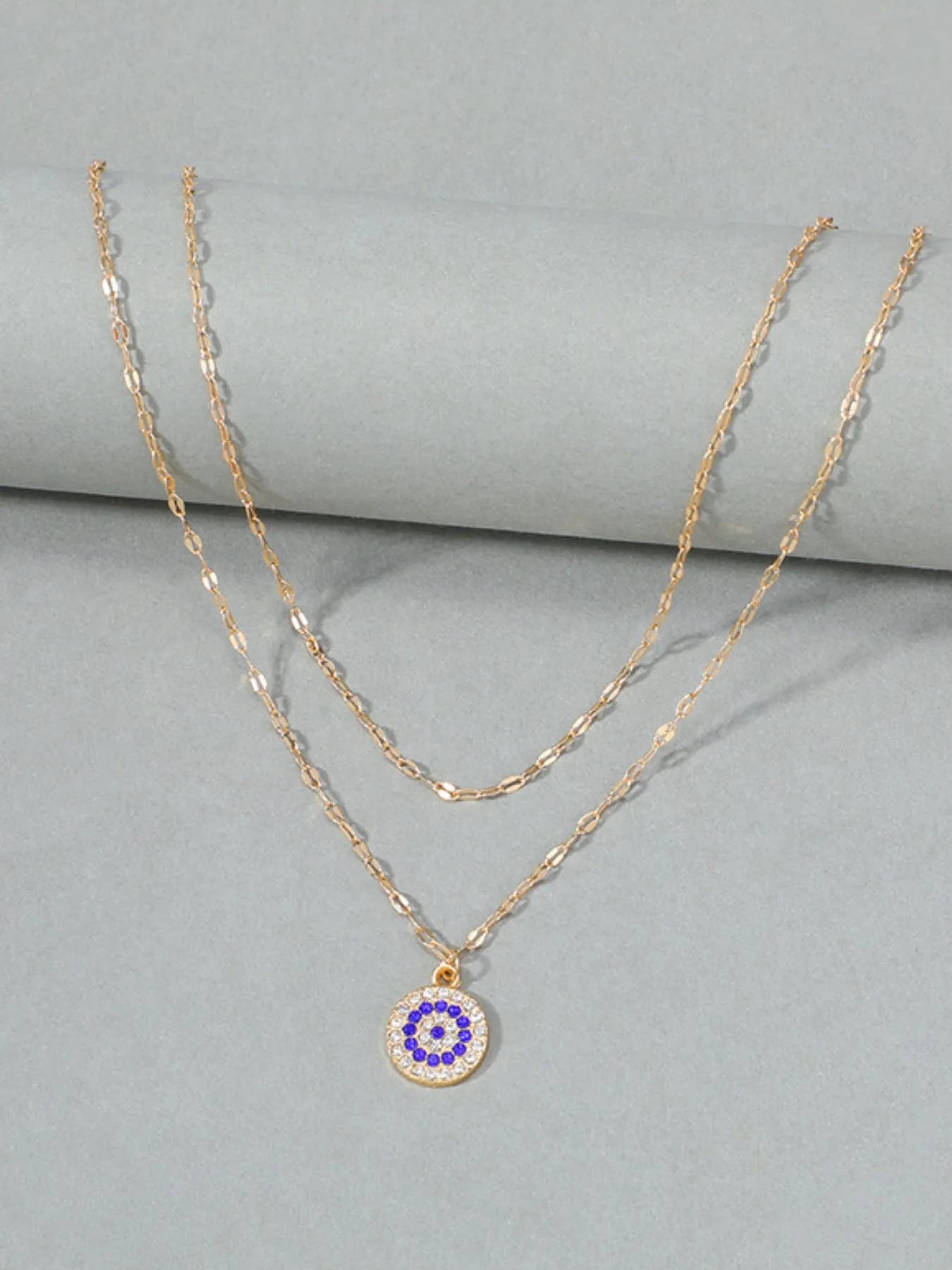 18K Gold-Plated Inlaid Zircon Layered Necklace Easy Apparels