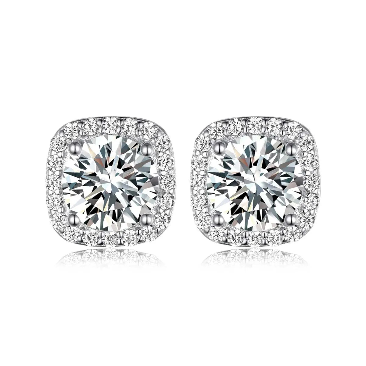 2.4 Carat Moissanite Stud Earrings Easy Apparels