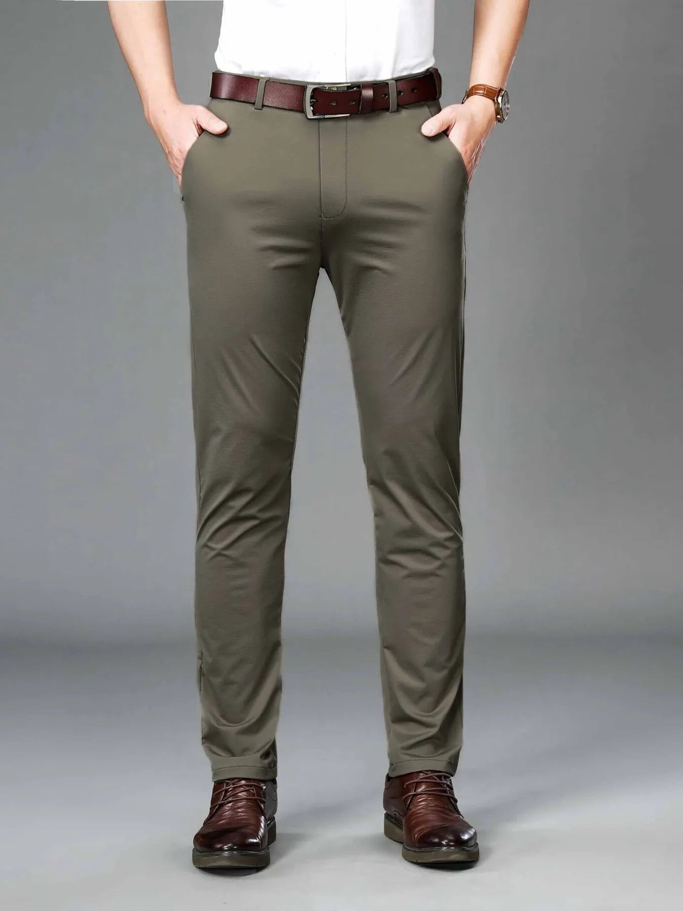 Men's Slim Fit Pants Khaki Easy Apparels
