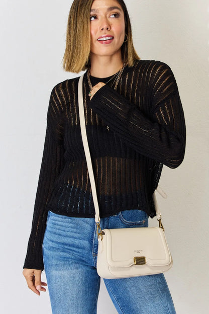 David Jones PU Leather Crossbody Bag Easy Apparels