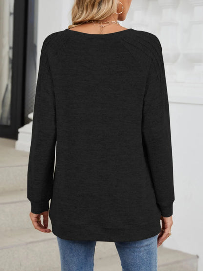 Trendsi Round Neck Long Sleeve T-Shirt