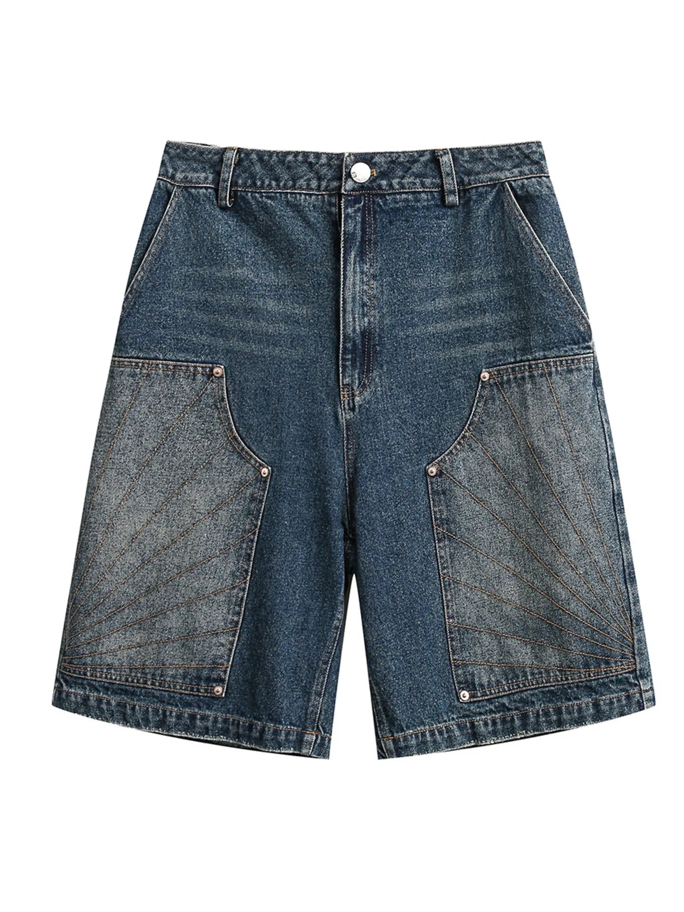 Men's Wash Denim Shorts Blue Easy Apparels