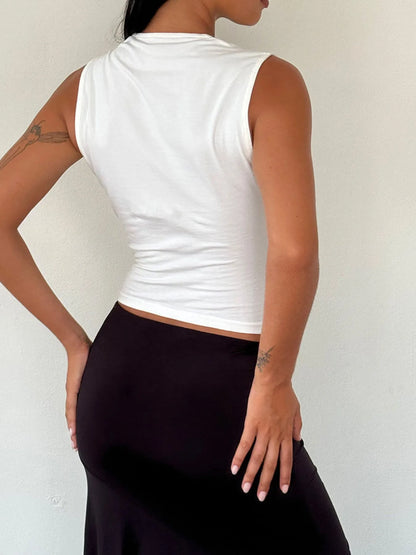 Trendsi Bow Detail Square Neck Cropped Tank