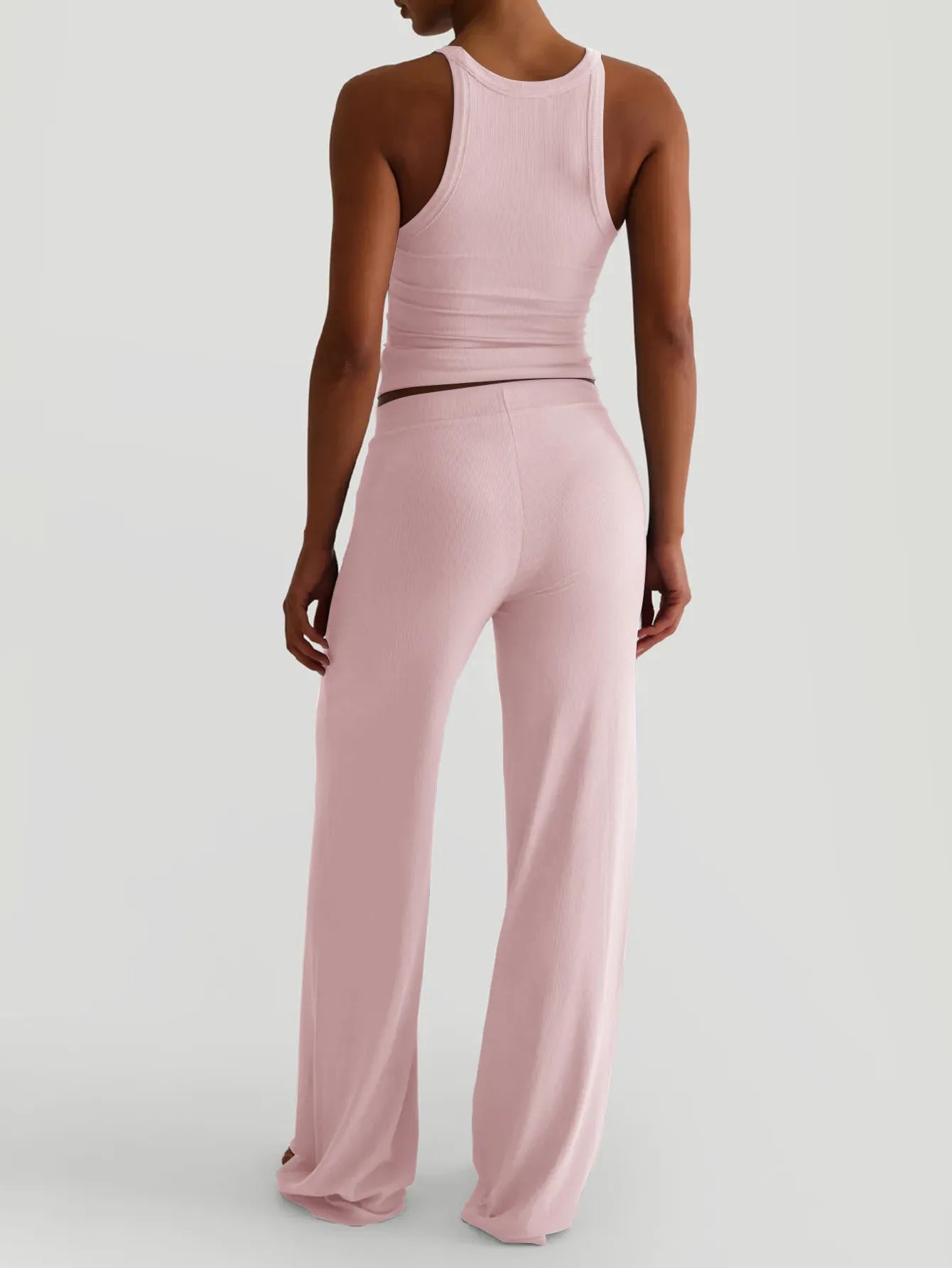 Scoop Neck Tank and Pants Set Easy Apparels