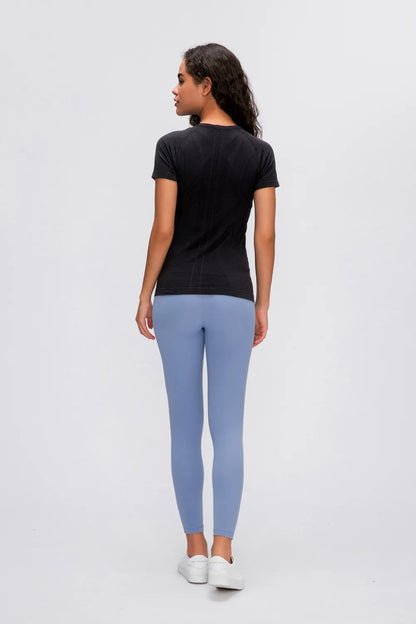 Millennia Round Neck Short Sleeve Active T-Shirt Easy Apparels