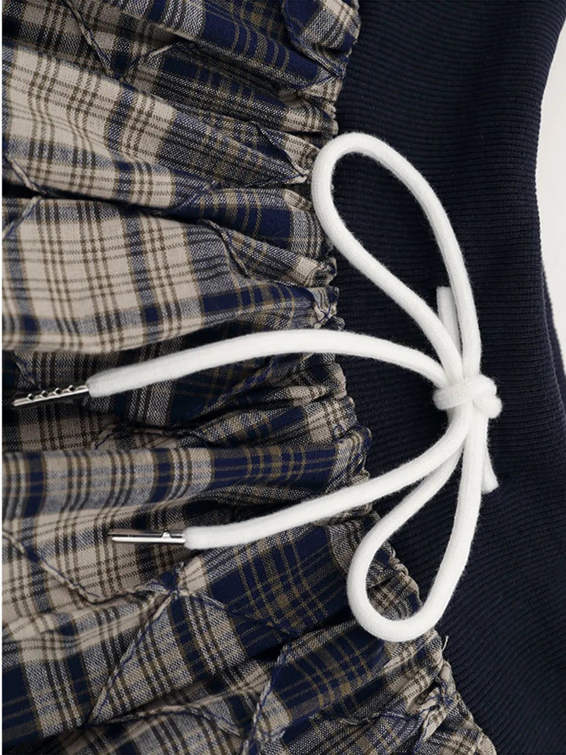 Drawstring Plaid Skort Easy Apparels