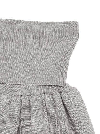 Ribbed Long Sleeve Top and Skirt Knit Set Easy Apparels